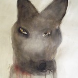 Die Maske I (after Ernst Herbeck) 2014 - Watercolour on paper - 110 x 85 cm
